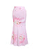 Pink 1980s Floral High-Waist Mermaid Maxi Skirt: beautiful vintage skirt, retro style, swing skirt with timeless appeal