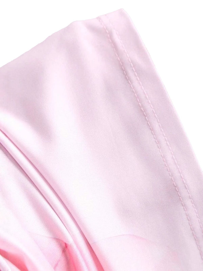 Pink 1980s Floral High-Waist Mermaid Maxi Skirt | vintage skirt, retro style, swing skirt - perfect for retro fashion enthusiasts