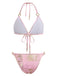 Pink-1980s-Metallic-Ring-Triangle-Halter-Bikini-Set, vintage, retro, swimwear