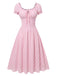 [Pre-Sale] Pink Vintage Bow Swing A-Line Dress, vintage dress, retro fashion, rockabilly, pin-up fashion - perfect for women who love vintage and retro fashion