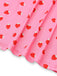 Pink fabric with red strawberry pattern