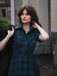 Plaids 1950s Buttoned Belted Swing Dress - vintage dress, retro fashion, rockabilly