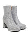 Point Toe Sequined Chunky Heel Ankle Boots: timeless vintage elegance she makes her own