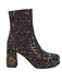 This Point Toe Sequined Chunky Heel Ankle Boots whispers vintage secrets to those who notice