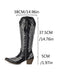 Pointed Embroidered Cowboy Knee-High Boots — vinta