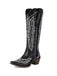 Pointed Embroidered Cowboy Knee-High Boots — vinta