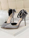 Pointed Toe Bow Strap Satin High Heels Shoes — vintage style that transcends decades