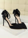 Pointed Toe Bow Strap Satin High Heels Shoes — vintage vintage charm for her modern wardrobe