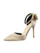 Pointed Toe Bow Strap Satin High Heels Shoes: timeless vintage elegance she makes her own