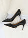 This Pointed Toe Sequins Glitter High Heels Shoes whispers vintage secrets to those who notice