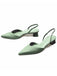 Pointed-Toe Solid Slingback Strap Low Block Shoes - vintage shoes, retro heels for vintage lovers