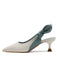 She finds her vintage story in this Pointed-Toe Strappy Stiletto Sandals
