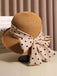 Polka Dot Ribbon Bow Tie Straw Hat - vintage fashion, retro style