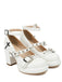 Punk Cross Buckle Ankle Strap Chunky High Heels - vintage shoes, retro heels