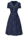 Pure Cotton 1940s Puff Sleeves Floral Dress — a 1940s silhouette that turns sidewalks into runways