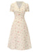 Pure Cotton 1940s Puff Sleeves Floral Dress — the kind of 1940s dress that makes strangers smile