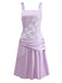 Purple 1920s Floral Embroidered Mesh Satin Dress - vintage dress, retro fashion, Gatsby party