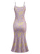 Purple 1930s Butterfly Floral Mermaid Slip Dress - vintage dress, retro fashion