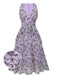 Purple 1930s Butterfly V-Neck Sleeveless Dress, vintage dress, retro fashion - perfect for women who love vintage and retro fashion