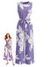 Elegant Purple 1930s Vintage Floral Jumpsuit 1