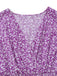 Purple-1940s-Ditsy-Floral-Short-Sleeves-Fitted-Midi-Dress, vintage, retro, dress