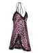 Purple 1950s Leopard Lace Patchwork Suspender Sleepwear, vintage fashion, retro style - perfect for women who love vintage and retro fashion