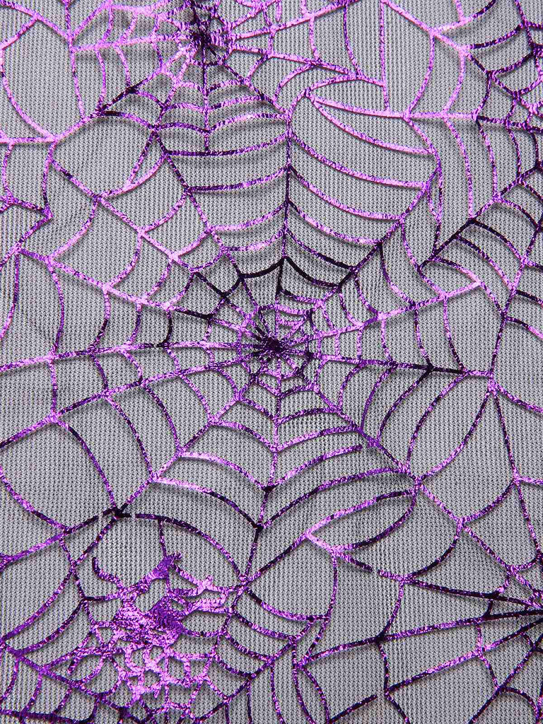 Purple 1950s Spiderweb Mesh Skirted Cover-Up, vintage skirt, retro style - perfect for women who love vintage and retro fashion
