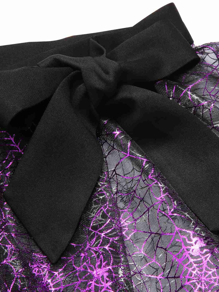 Purple 1950s Spiderweb Mesh Skirted Cover-Up, vintage skirt, retro style - perfect for women who love vintage and retro fashion
