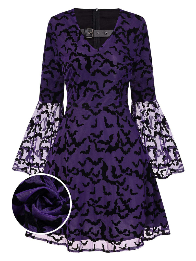 purple dress bell sleeves PURPLE PUFF SLEEVE AND HEM DRESS MARQUES ' ALMEIDA