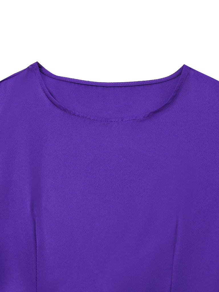 Purple 1960s Daphne-Inspired Mod Dress Set - vintage dress, retro fashion, elegant red