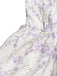 Purple 1970s Floral Print Spaghetti Strap Romper - vintage jumpsuit, retro fashion