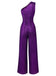 Purple 1970s  Sequin One-Shoulder Jumpsuit - vintage jumpsuit, retro fashion