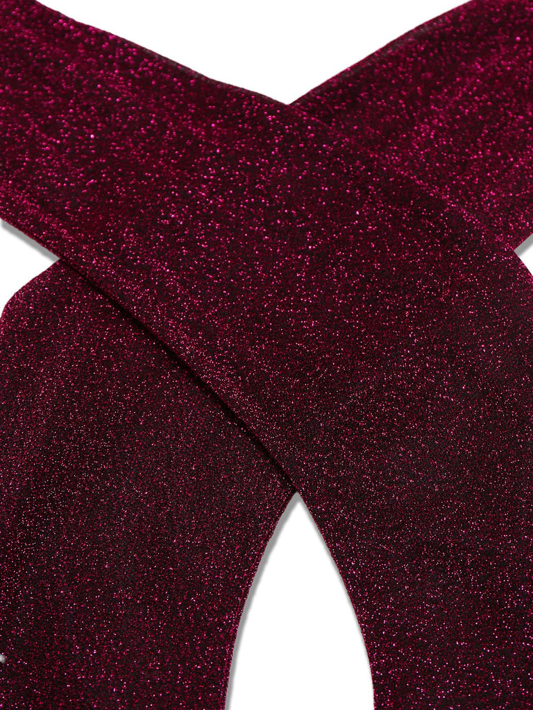 Purple 1970s Sheer Glitter Disco Halter Jumpsuit - vintage jumpsuit, retro fashion