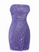 Purple 1970s Solid Sequined Skinny Dress, vintage dress, retro fashion - perfect for women who love vintage and retro fashion