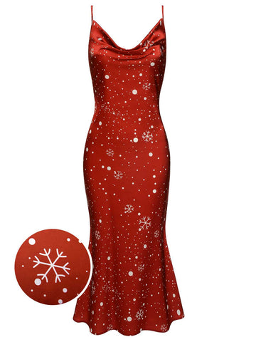 white christmas dresses Red 1950s Solid Plush Christmas Dress main image 0