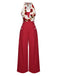 1930s Halter Deep VNeck Jumpsuit | 1930s | vintage romper, retro jumpsuit