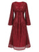 Red 1930s Solid Sequined V-Neck Shift Dress, vintage dress, retro fashion - perfect for women who love vintage and retro fashion