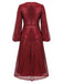 Red 1930s Solid Sequined V-Neck Shift Dress, vintage dress, retro fashion - perfect for women who love vintage and retro fashion