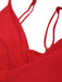 This Red 1930s Spaghetti Strap Color Block Swimsuit carries 1930s vacation dreams in every stitch