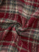 Red 1940s Brushed Plaid Velvet Patchwork Jacket - vintage fashion, retro style, elegant red