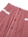 Red 1940s Buttoned Stripes Skirt — 1940s femininity that moves with her mood