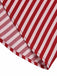 Red 1940s Buttoned Stripes Skirt: 1940s grace for the woman who dances through life