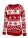 Red 1940s Christmas Knitted Sweater, vintage fashion, retro style - perfect for women who love vintage and retro fashion