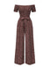 1940s OffShoulder Ditsy Smocked Jumpsuit | 1940s | vintage romper, retro jumpsuit