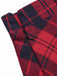 This 2PCS Red 1940s Lapel Top & Plaid Skirt brings 1940s soul to her everyday
