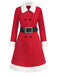 Red 1940s Plush Double-Breasted Belted Coat - vintage fashion, retro style, elegant red