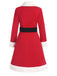 Red 1940s Plush Double-Breasted Belted Coat - vintage fashion, retro style, elegant red