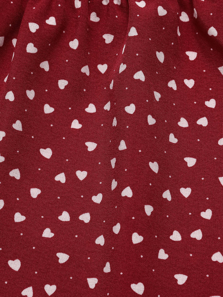 Red 1940s Polka Dot Lace-Up Chiffon Blouse, vintage top, retro blouse - perfect for women who love vintage and retro fashion