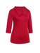 Red 1940s Solid Half Sleeves Lapel Top - vintage fashion, retro style, elegant red