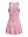 Red 1940s Striped & Star Sleeveless Dress - vintage dress, retro fashion for vintage lovers
